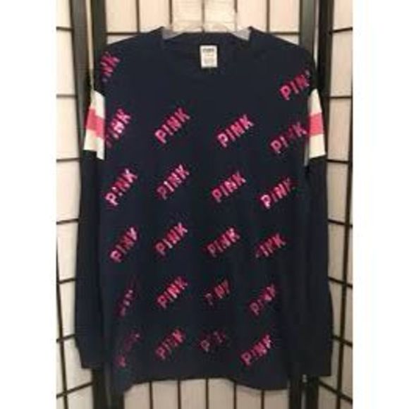Victoria’s Secret Pink Blink Logo Long Sleeve Tee - Picture 2 of 3
